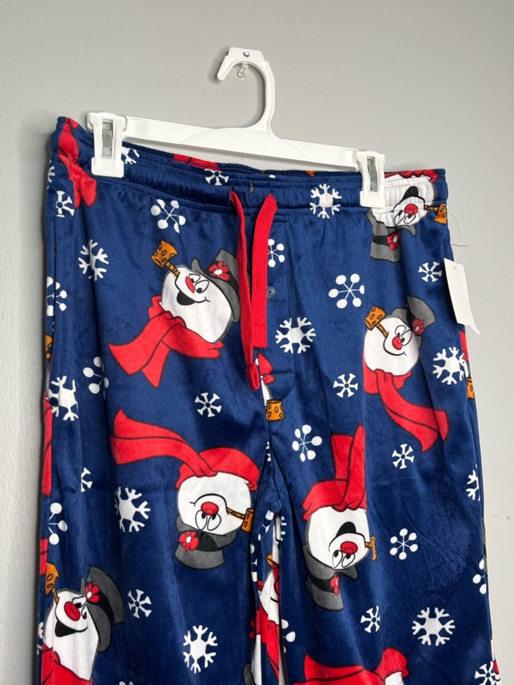 Navy Frosty the Snowman Snowflake Pajama Pants w Red Accents NWT Y - Picture 3 of 7